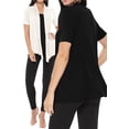 thumbnail image 4 of Women's Casual Short Sleeve Loose Fit Solid Cardigan (Pack of 3), 4 of 5