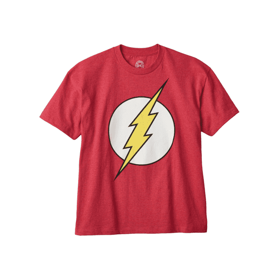 DC Comics Boys' The Flash Logo Glow T-Shirt (Little Boys & Big Boys)