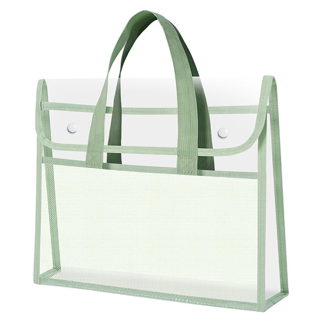 Carpeta de plástico transparente expandible con cierre a presión, impermeable, tamaño carta A4, bolsa portátil para documentos, para oficina y escuela.