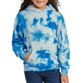 thumbnail image 2 of Gravity Threads Boys Girls Youth Size Crystal Tie-Dye Pullover Hoodie Kids Sweatshirt, Royal Blue Large, 2 of 3