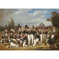 thumbnail image 2 of Masse, Auguste Antoine 32x24 Gold Ornate Wood Framed with Double Matting Museum Art Print Titled - Company of the Second Legion, Paris, 2 of 4