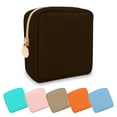 thumbnail image 1 of Estuche de maquillaje UIXIZQ, minineceser de viaje de nailon, color chocolate, 1 of 7