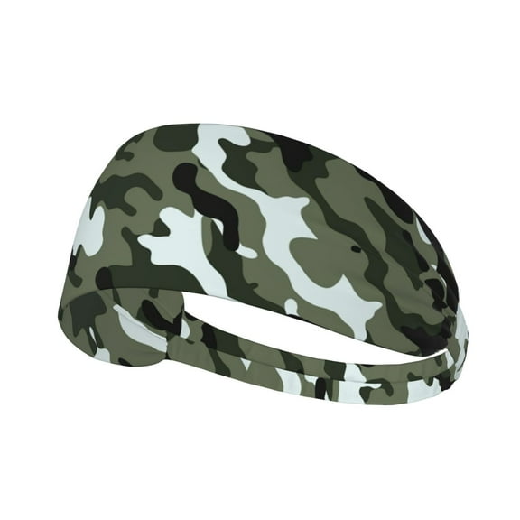 Army Camouflage Sports Headbands Sweatbands Non Slip Sweat Bands Athletic Workout Fashion Wide Hair Bands For Men Women