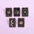 thumbnail image 2 of Juego de broches con forma de tarot creativo, retro, negro y dorado, 2 of 3