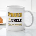 thumbnail image 6 of CafePress - Proud Uncle Of A Soldier Black And Gold Mugs - 11 oz Ceramic Mug - Novelty Coffee Tea Cup, 6 of 6