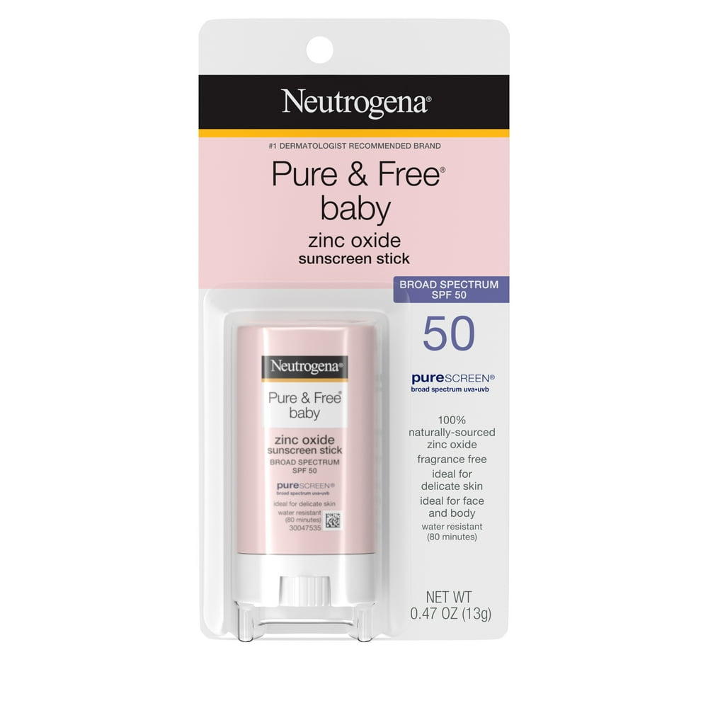Neutrogena Pure & Free Baby Mineral Sunscreen Stick, SPF 50, 0.47 oz