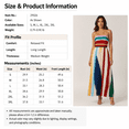 thumbnail image 4 of Veyora Apparel Women’s Strapless Colorblock Pleated Maxi Dress, Rainbow Smocked Tube Top Summer Dress, 4 of 12