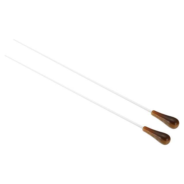 Unique Bargains Baguette de Chef d'Orchestre 38cm/15 Pieds, 2 Pcs Baguette d'Orchestre Poignée en Résine Jaune