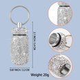 thumbnail image 2 of czcpp-Bling Pill Case Portable Travel Pill Container Bottle Rhinestone Waterproof Small Pill Holder with Keychain Cute Mini Pill Storage Box for Outdoor Camping (White Pink), 2 of 4