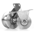 thumbnail image 2 of 2X 2 Inch Sliding Door Wheels U-Slot Rollers Heavy Duty Pulleys Smooth Rolling Dual Bearing Plate Casters, 2 of 7