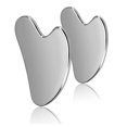 thumbnail image 2 of Vogacara Masajeador facial Cara Cuello Forma de corazón Arrugas Aliviar la tabla de raspado Cuidado inoxidable Metal Gua Sha Tools SPA Beauty Set Tratamientos faciales Vogacara CE014735-01, 2 of 6