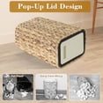 thumbnail image 4 of Boho Trash Can with Lid for Bathroom,2.6 Gallon Small Rattan Garbage Can with Press Top Lid,Woven Wastebasket and Hamper 2 in 1 Wicker Trash Basket for Bathroom,Kitchen,Living Room,Bedroom, 4 of 8