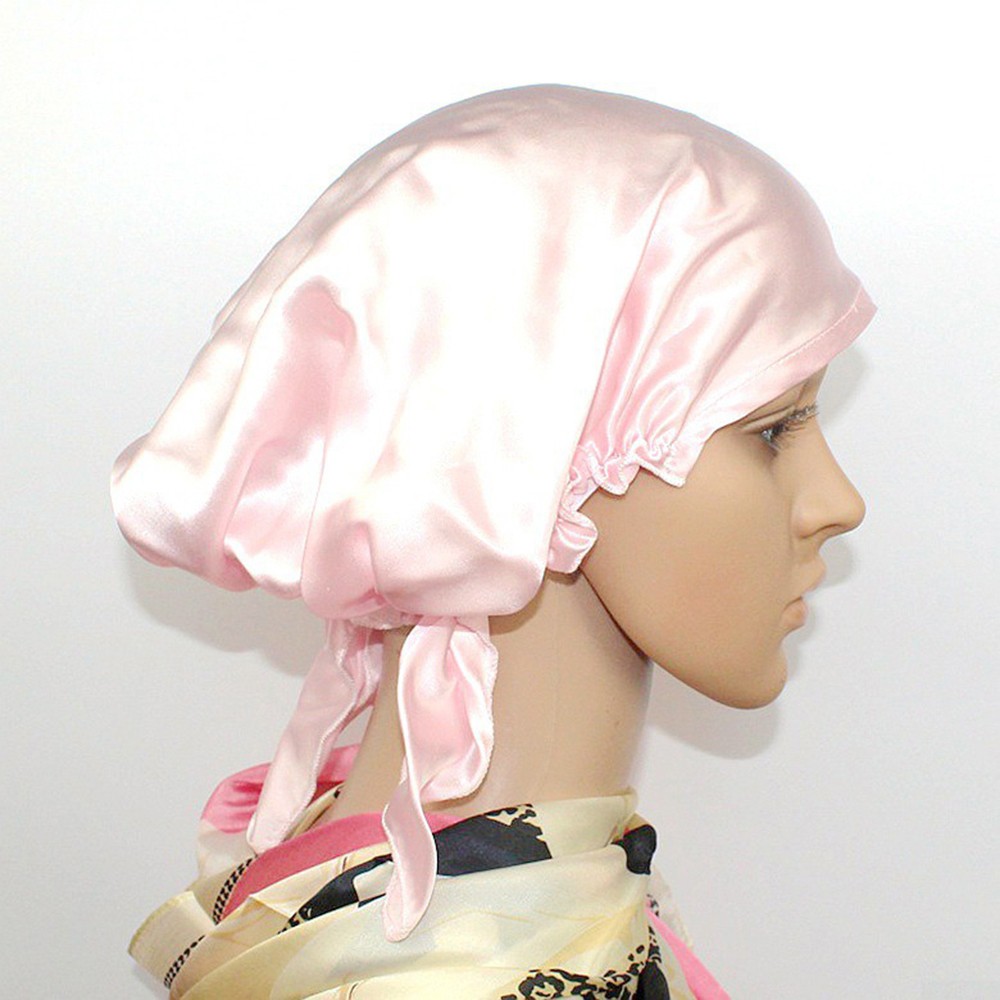Silk Night Sleep Cap Hair Bonnet Hat 