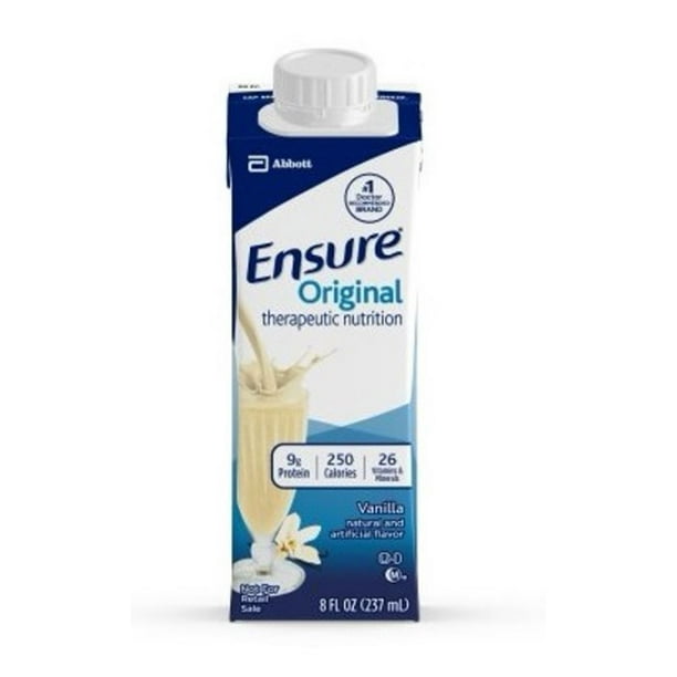 Ensure Original Vanilla Therapeutic Nutrition, 8 Ounce Recloseable Carton, Abbott 64931 Case