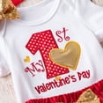 thumbnail image 4 of Fesfesfes Infant Baby Bodysuit Girls Valentine's Day Romper Tulle Skirts Headbands Princess Set On Sale, 4 of 9