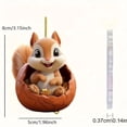 thumbnail image 3 of Walnut Squirrel Car Pendant Christmas Pendant Home Pendant Acrylic Decorative Pendant Perfect for Car Accessories and Christmas Tree Decorations (Orange), 3 of 6