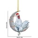 thumbnail image 2 of Colgante navideño Pollo con sombrero Bufanda Adorno colgante para árbol de Navidad Decoración para fiestas navideñas, 2 of 7