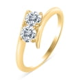 thumbnail image 2 of 1/2ctw Diamond Two Stone Solitaire Engagement Ring in 10k Yellow Gold (G-H, I1-I2), 2 of 3