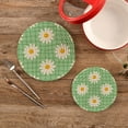 thumbnail image 2 of Pot Holders Trivets Set Pure Cotton Potholders Set, Hot Pads Set of 2, Cute Daisy Hot Pot Trivets One 9.45 Inch and One 7 Inch Home Decor Gifts, 2 of 7