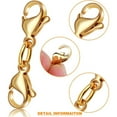 thumbnail image 5 of 10 Sets Double Lobster Clasp Extender Stainless Steel Lobster Clasp Claw Connectors Bracelet Extension Clasps for DIY Crafts Necklace Jewelry Making Handmade Decoration, 5 of 7