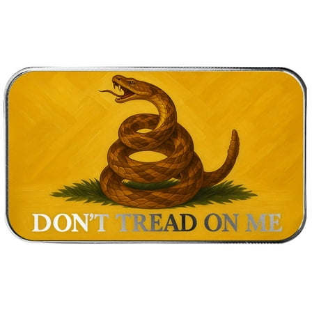 Don't Tread on Me 1 Troy oz .999 Fine Silver Color Bar