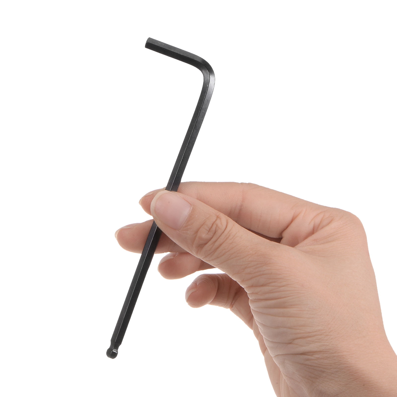 Unique Bargains Ball End Hex Key Wrench L Shaped Long Arm CR-V Black 3/16"