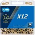 KMC X12 Chain 12Speed, TI Gold/Black, Mountain Bike/Road/Gravel 12 Speed Chain Shimano, SRAM