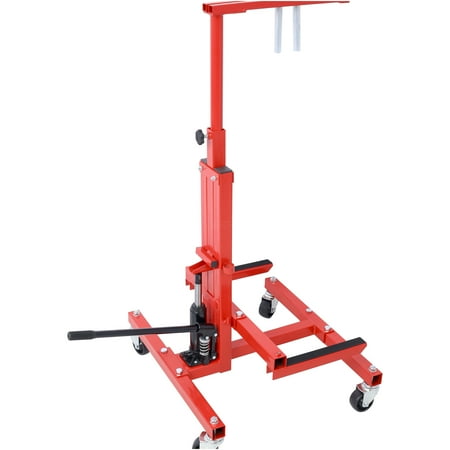 JERFIT Hydraulic Car Door Lift Jack 330 LBS Heavy-Duty Remover & Installer Tool with 4 Swivel Wheels Red Steel Dolly Stand for Garage Workshop