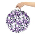thumbnail image 2 of Floral Round Floor Cushion with Handle, Continuous Wild Flower Blossoms Tropical Bouquet Spring Feel Print, Decorative Pillow for Living Room & Dorms, 18" Round, Lavender Jade Green, by Ambesonne, 2 of 4