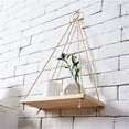 thumbnail image 2 of Wood Hanging Shelves for Wall Boho Decor, Swing Rope Hanging Wall Shelves, Rustic Floating Shelf, 1Pcs Wall Display Shelving Home Organizer Rack for Living Room Bedroom Bathroom Kitchen, 2 of 5