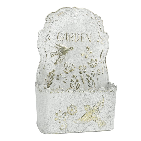 Rustic Metal Wall Planter for Outdoor/Indoor Plants, Fresh & Faux Flower,Farmhouse Wall Decor for Outside Porch Garden