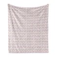 thumbnail image 1 of Art Deco Soft Flannel Fleece Throw Blanket, Print of Pastel and Whimsical Tones Repetitive Abstract Psychedelic Elements, Cozy Plush for Indoor and Outdoor Use, 60" x 80", Multicolor, by Ambesonne, 1 of 5