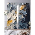 thumbnail image 3 of Abstract Ombre Sheer Curtains 96 Inch Length 2 Panels Set, Modern Farmhouse Chic Oil Painting Voile Window Treatment Semi Sheer Long Curtains Drapes for Bedroom/Living Room/Kitchen 52"x96"x2, 3 of 7
