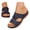 Navy, variant on Dakaela Orthopedic Sandals Women Comfortable Dressy Summer Slip on Slides Arch Support Low Wedges Outdoor Beach Walking Shoes Black Size 6