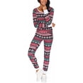 thumbnail image 1 of Asskyus Women’s Pajamas Tops and Pants Sets Cotton Racks, Ladies Long Sleeve Pants Christmas Printing, 1 of 6
