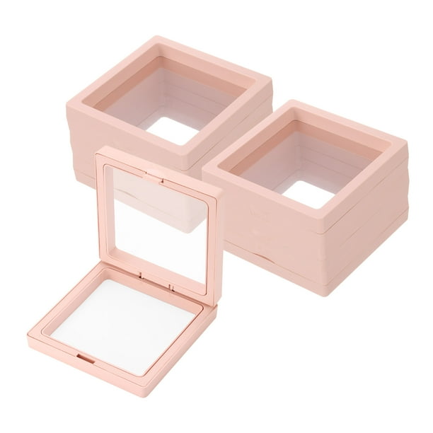 Uxcell 30 Pcs Caja de almacenamiento para uñas postizas, caja organizadora para exhibición de uñas, suministros de almacenamiento para joyería y hogar, rosa