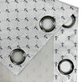 thumbnail image 3 of Ambesonne Anchor Grommet Curtain Single Panel, Yacht Ship Cruise, 50"x60", Navy Blue White, 3 of 5