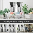 thumbnail image 4 of Black Grey and White Window Curtain Gray Abstract Geometric Silver Art Aesthetic Minimalist Boys Teen Living Room Bedroom Window Drapes Treatment Fabric 1 Pair Home Decor, 42" W x 84" L, Modern, 4 of 6