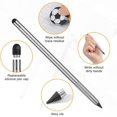 thumbnail image 2 of LAICAIW 2 in 1 Metal Inkless Pencil, Infinity pencil, Everlasting Pencil, Premium Metal Stylus pencil for Touch Screens, with 2 Graphite Nib and 2 Silicone Tip, for Writing Drawing（ 2PCS-Black & Si, 2 of 7