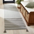 thumbnail image 2 of SAFAVIEH Montauk Ben Striped Cotton Runner Rug, Grey/Ivory, 2'6" x 6', 2 of 8