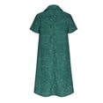 thumbnail image 5 of Boho Dresses for Women 2025 Summer Floral Print Short Sleeve Midi Dress Casual Loose A Line Beach Sun Dresses with Pockets, 2026 New Limit time off, 5 of 6