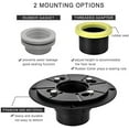 thumbnail image 2 of 2 inch Shower Drain Base Flange Kit with Rubber Coupler Gasket, Threaded Adjustable Ring Adaptor for No Hub Square Linear Floor Drain Installation$$Tools & Hardware Other, 2 of 6
