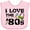AD-Pink, variant on Inktastic I Love the '80s-musical notes Boys or Girls Baby Bib