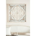 DecMode Gray Wood Scroll Wall Decor