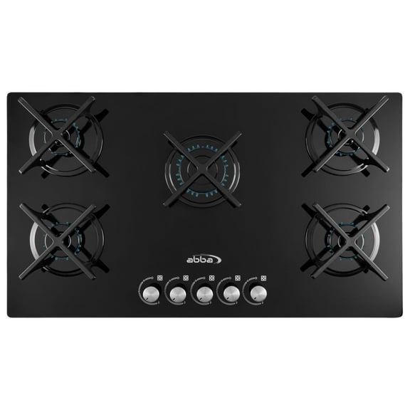 ABBA - 30" Gas-on-Glass Cooktop with 5 Burners and X Shaped Grates