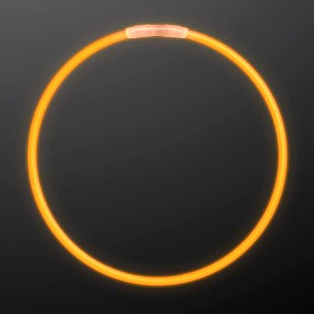FlashingBlinkyLights 50 22" Premium Glow Stick Necklaces in Orange