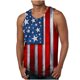 thumbnail image 2 of Tanques para Hombre para el Verano Solto Chaleco Impresión Deportivo Cuello Redondo, Casual, 2 of 6
