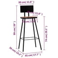 thumbnail image 6 of vidaXL Adult Polished and Painted Counter Height Bar Stools - Set of 4, Brown, 6 of 17