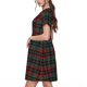 thumbnail image 2 of Disketp Tartan Plaid para Vestido de Manga Corta para Mujeres, Vestidos de Verano para Mujeres, Casual y Holgado para la Playa, 2 of 6