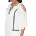 thumbnail image 4 of White Mark Women's Plus Size Cold Shoulder Short Dress, 4 of 4